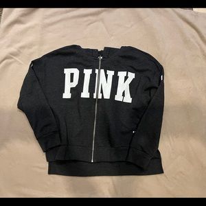 PINK Grey Logo Sweatshirt